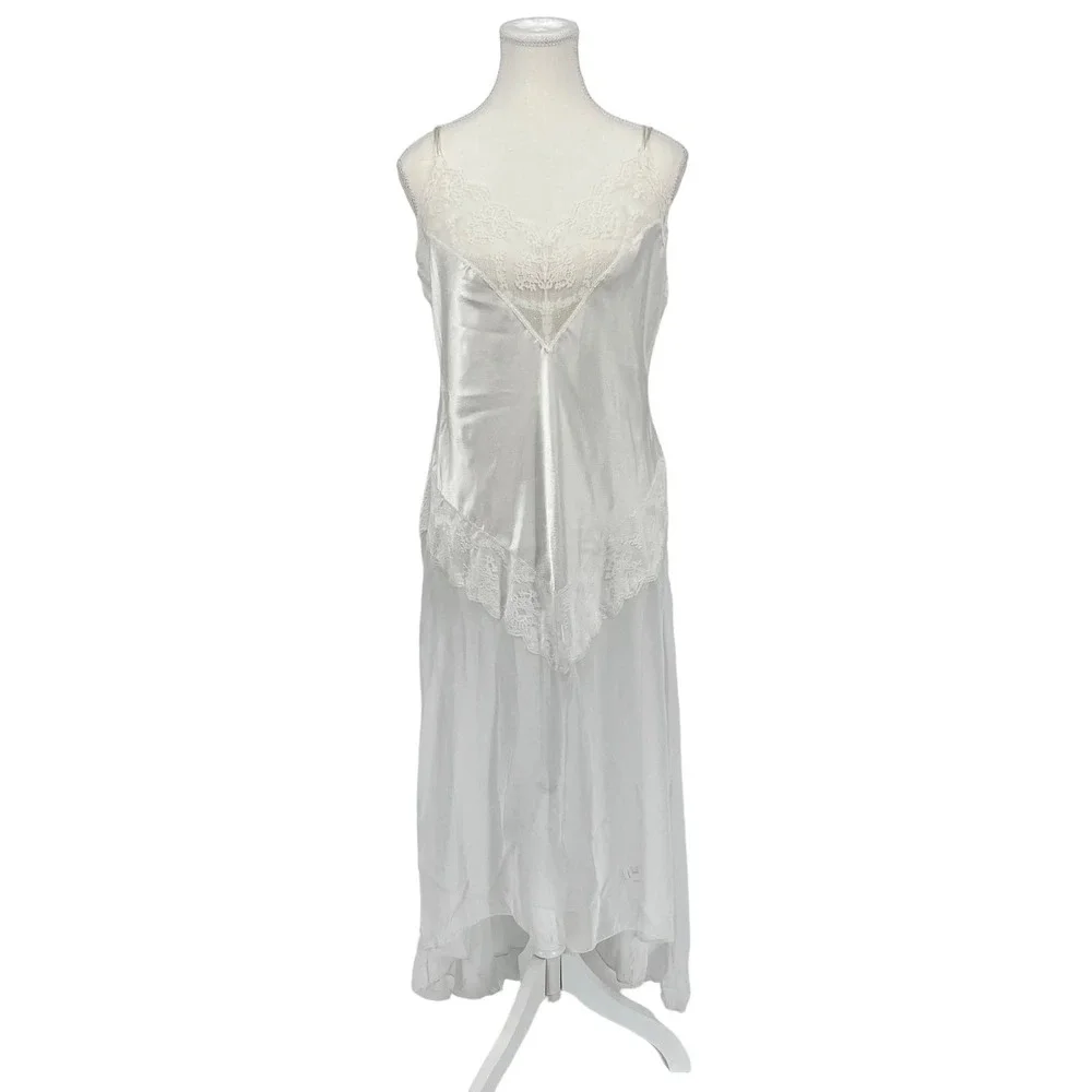 Vintage Nightgown & Robe Set Me 2 Sleepwear White ILGWU Women’s Large - Picture 5 of 16